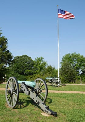 Cannons in Tupelo, Mississippi