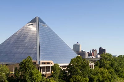 The Memphis Pyramid in Memphis, Tennessee The Memphis Pyramid in Memphis, Tennessee
