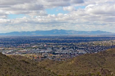 View from mountain of Glendale, Arizona
