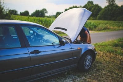 Man with car trouble