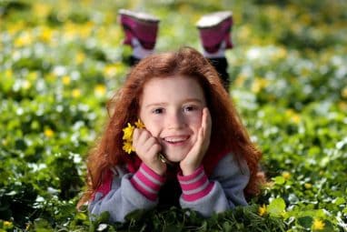 Girl in grass