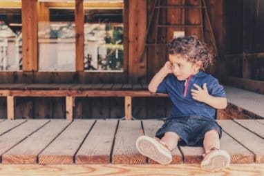 Child on porch