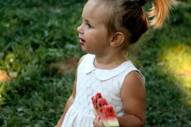 Child Eating Watermelon