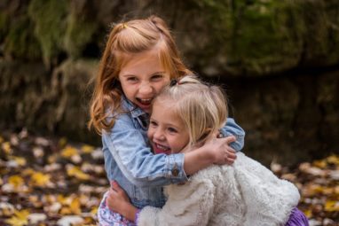 sisters hugging 