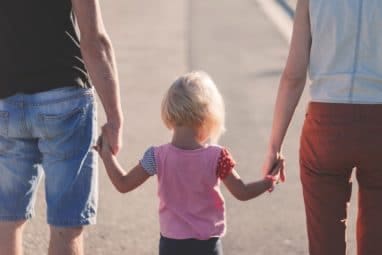 family walking