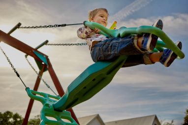 Boy on swing