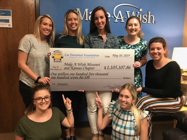 Check from WFW to Make-A-Wish Missouri and Kansas