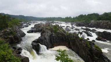 Potomac river rapids in Great Falls Park