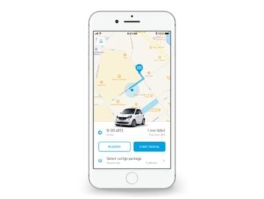 car2go app screenshot