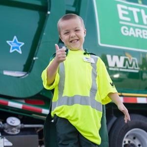 Ethan, 6 years old, wish to be a garbageman, cystic fibrosis