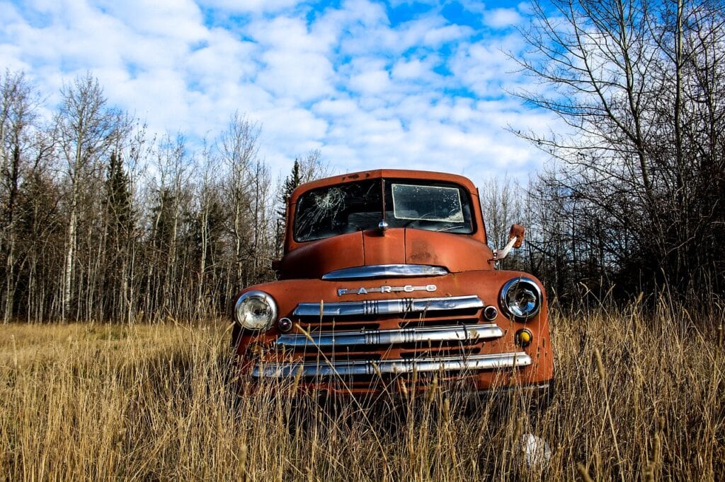 Junk Car in field