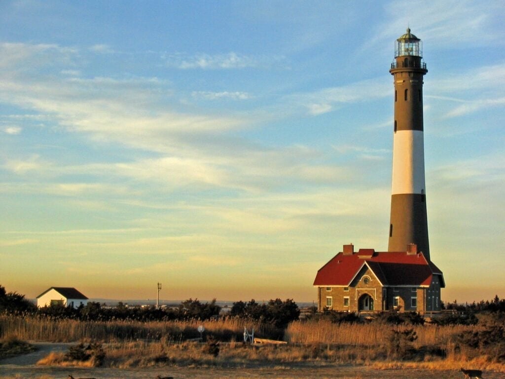 Lighthouse with sunset