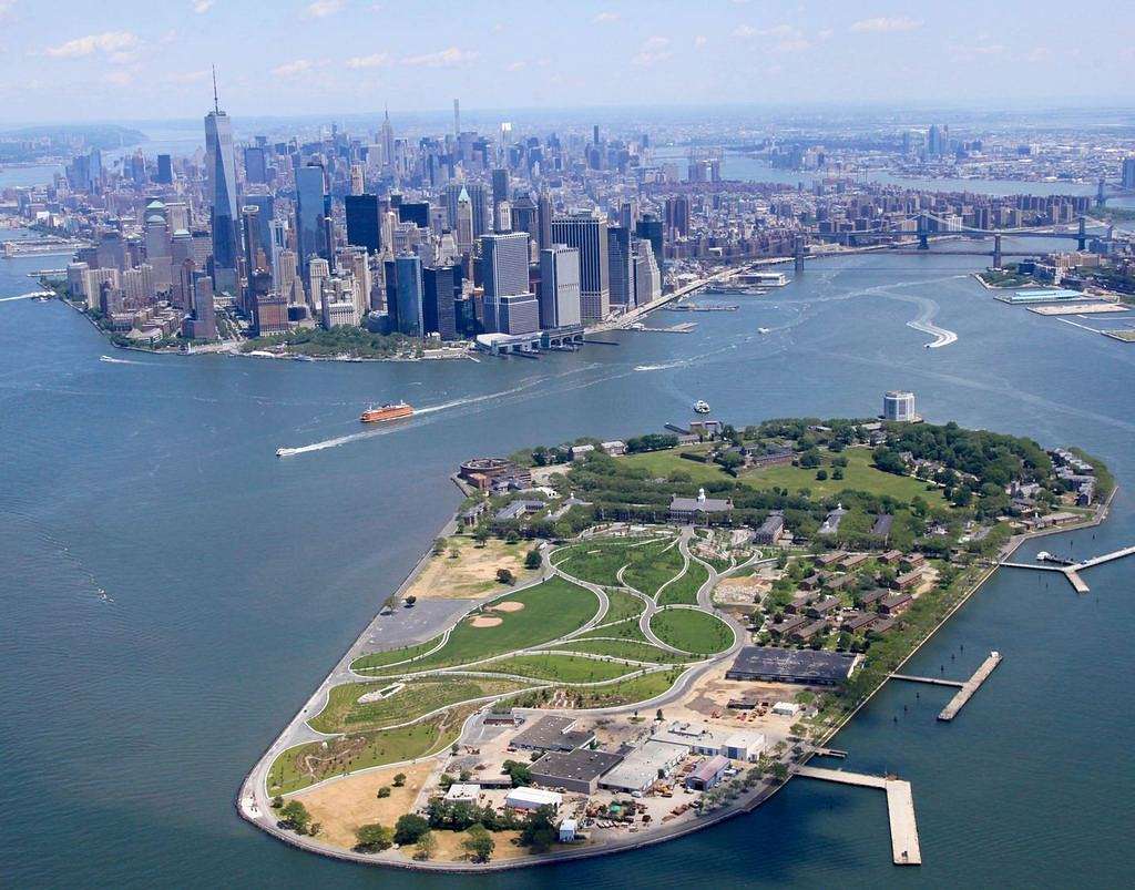 Aerial view of Governor's Island