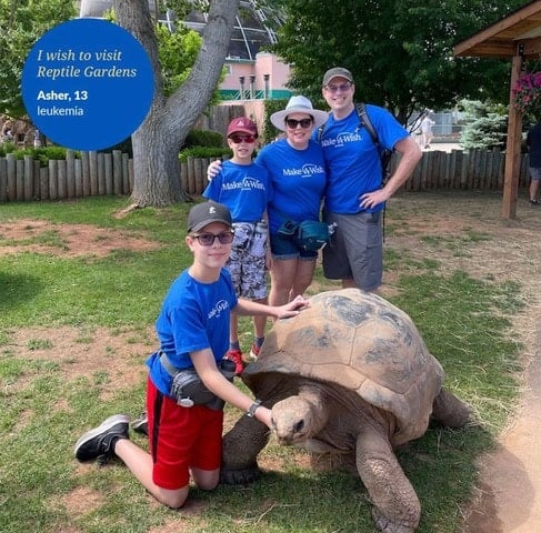 Make-A-Wish kid Asher living his wish to visit Reptile Gardens