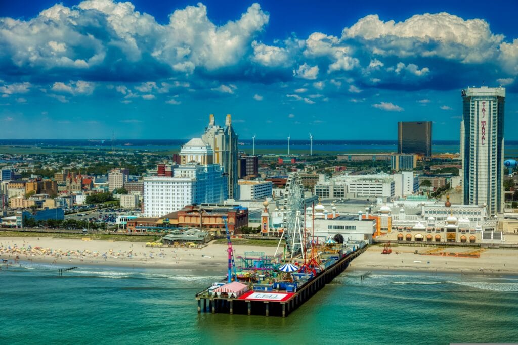 skyline and port view of Atlantic City, NJ
