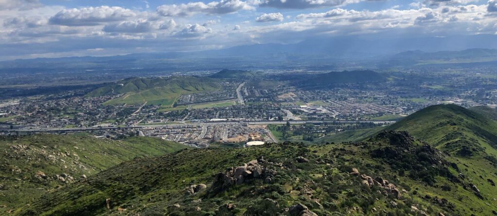 bird's eye view of Jurupa Valley, CA