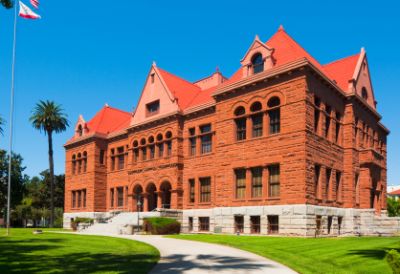 Large red brick building
