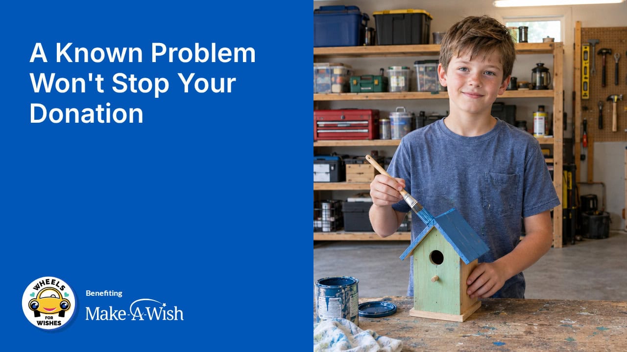 A Known Problem Doesn't Disqualify Your Donation